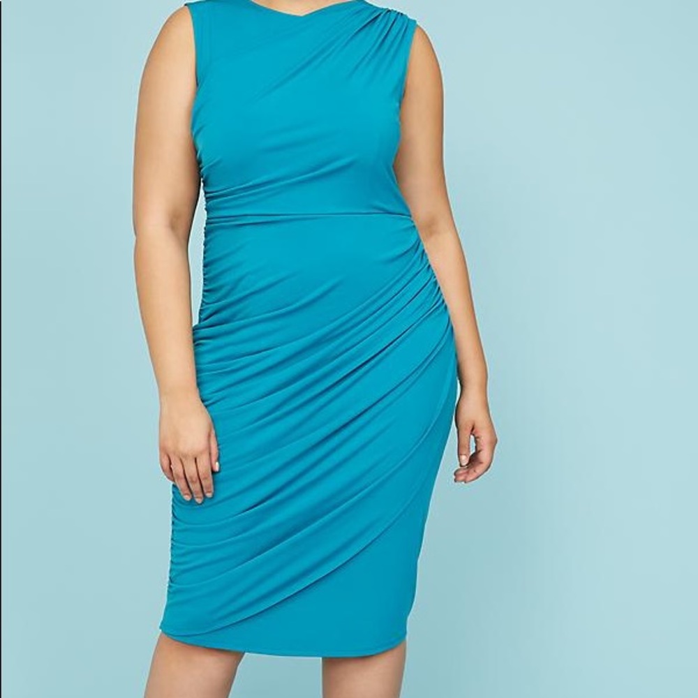 💜B2G1Free💜 NWT Lane Bryant Teal Sheath Dress